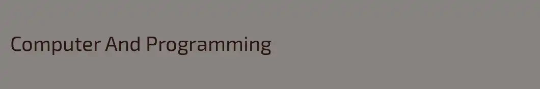 Computer And Programming